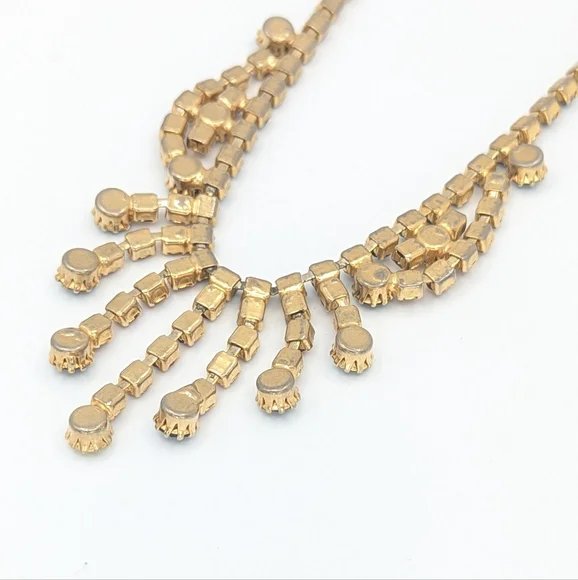 Vintage Multicolor Rhinestone Necklace - Picture 9 of 10